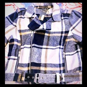 💙💛🤍 NWT STOOSH PLAID JACKET 💙💛🤍